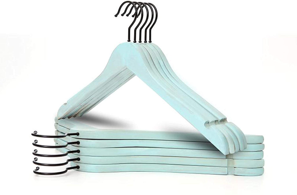 Plastic Hangers-10 Pack-Clothing Notched Hangers Bow Stackable
