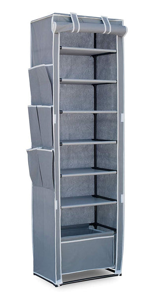 10-Tier Portable Covered Shoe Tower Boot Basket