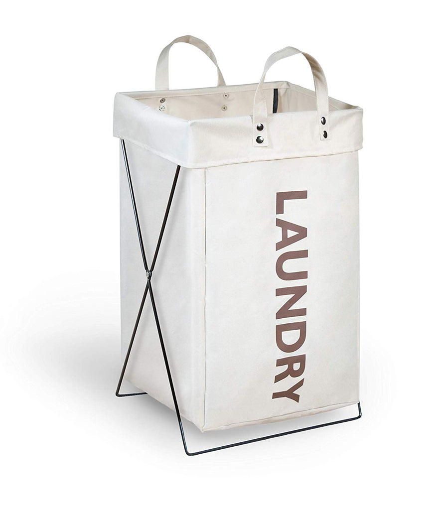 Collapsible Laundry Hamper with Wire Frame – Topline Housewares