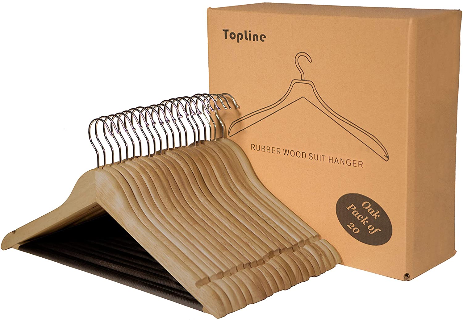 Suit Hangers with Curved Notches and Hanging Bar